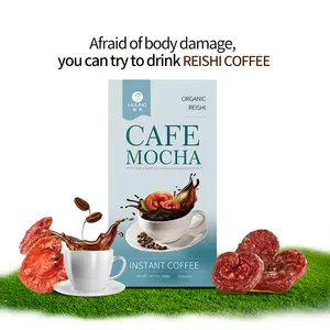 Instant Coffee With Reishi Mushroom Extract Mocha Coffee Flavor Medicinal Mushroom Coffee