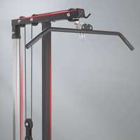 VIGFIT Station de musculation multifonctionnelle en métal avec poulie, système de traction par câble, machine à barre croisée unique et sélection de charge par broche