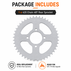 Pignon arrière de moto 420 chaîne 48 dents 52mm, compatible avec les quads chinois, motos tout-terrain et pièces détachées moto - Product Image 5