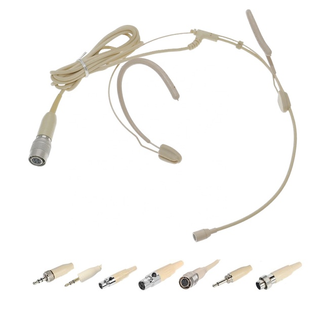 Professional Beige Headset Microphone for Sennheise G2 G3 G4 ULX SLX PGX 4Pin AKG 3Pin Audio-Technica Wireless Microfone BM28