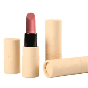 Wholesale Kraft Paper Tube Diy Homemade Empty Multi Color Custom Printing Bow Lipstick Tube For Cute Style Cosmetic Packaging