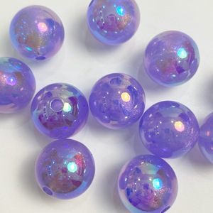 Cuentas redondas luminosas de agujero recto de Color de 16mm, cadena de teléfono móvil DIY, Material de joyería, cuentas acrílicas - Product Image 6