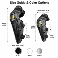 Coudières et genouillères de moto pour hommes, motocross, tout-terrain, VTT, certifiées CE, coque en PP, mousse haute densité