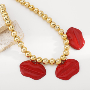 Nuova Collezione: Collana con Ciondolo in Lega di Zinco Placcata Oro 18k, Gioielli alla Moda, Collana con Perline, <span class=keywords><strong>Regalo</strong></span> <span class=keywords><strong>per</strong></span> Matrimonio - Product Image 4