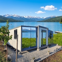 Maisons préfabriquées de luxe en acier extensibles de 20 et 40 pieds, personnalisées, avec cuisine pour repas en plein air et bar à domicile
