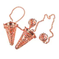 Copper Om Cage Pendulums | Brass Healing Pendulum | Metal - Copper Pendulums