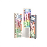 Clavier de jeu filaire USB Shiny Silver Fox avec rétroéclairage tricolore, touches à sensation mécanique, étanche, accessoire pour PC de bureau, privé