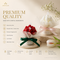 Lilin Aroma Tulip Buatan Tangan Grosir, Lilin Kedelai Dekoratif, Lilin Bunga dengan Aroma, Warna, dan Logo Kustom, Pabrik OEM