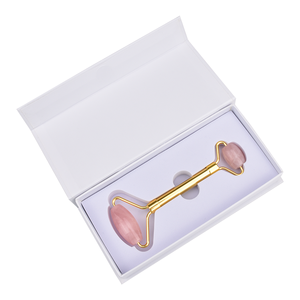 Slimming Massager Roller Gua <span class=keywords><strong>Sha</strong></span> Set Quartz Jade Natural Rose quartz roller Stone customized OEM Box - Product Image 2