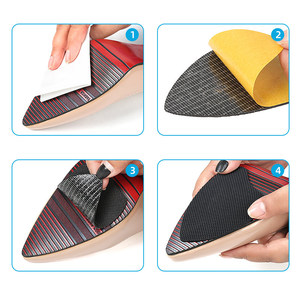 Protecteur de semelle <span class=keywords><strong>anti</strong></span>-friction à <span class=keywords><strong>talon</strong></span> haut Coussin de fond de <span class=keywords><strong>chaussure</strong></span> en caoutchouc antidérapant Embout réducteur de <span class=keywords><strong>bruit</strong></span> avec prise sûre - Product Image 6