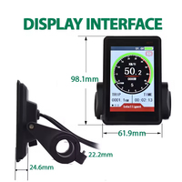 Speedometer Sepeda Jalan Klasik Berbahan Aluminium Alloy dengan Layar LCD Elektronik Tahan Air dan Hujan, Pelacak Kecepatan/Jarak 24-60V