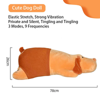 Unsichtbare Puppe mit Automatischer Teleskopkanone, Versteckter Simulierter Automatisch Einziehbarer Dildo, Teddybär-Vibrator für Frauen
