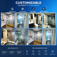 Villas de luxe en conteneurs d'acier, maisons modulaires préfabriquées, installation rapide, cabanes de vacances mobiles pour hôtels et parcs de loisirs