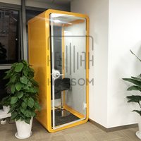 Cabine téléphonique insonorisée moderne pour une personne, 1 siège, cabine téléphonique de bureau à vendre