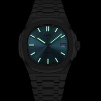 Montre mécanique automatique pour homme en acier inoxydable avec cadran ovale, étanche 30M, fermoir papillon, conception ODM, traitement OEM