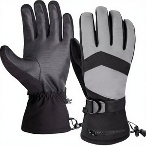Guantes de esquí unisex de PU impermeables y cortavientos con dedos separados, personalizados, superventas de fábrica, cálidos para invierno, con agarre táctil para pantalla. - Product Image 3