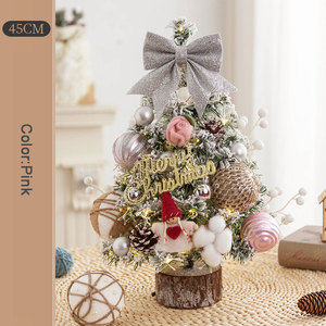 60cm Decor <b>Christmas</b> <b>Tree</b> 24inch <b>Table</b> <b>Christmas</b> <b>Tree</b> Set with Bow Tie Ball Pine Cone Glitter Ball Artificial Mini Xmas <b>Tree</b> - Product Image 3