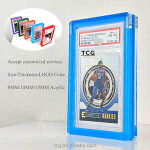 Estuches Protectoras Acrílicas Magnéticas Laterales Prismáticas de Color Azul Personalizadas TCG para Exhibición de Tarjetas Pokémon, Protector de Esquinas para Slabs PSA BGS CGC - Product Image 5