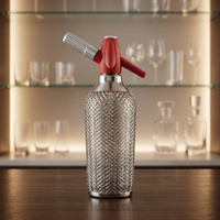 Siphon à soda en verre vintage, écologique, jetable, certifié EEC et CIQ, accessoires de bar en stock, modèle LV23
