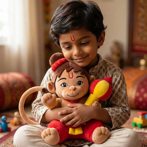 Figura de Peluche Suave de Hanuman de 28 cm, para Cantar Mantras, Juguete Religioso Espiritual con Sonido para Niños - Product Image 3