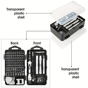 Kit d'outils de réparation multifonction 115-en-1 en acier au carbone 45 pour téléphones portables et usage domestique - Ensemble <span class=keywords><strong>manuel</strong></span> polyvalent - Product Image 3
