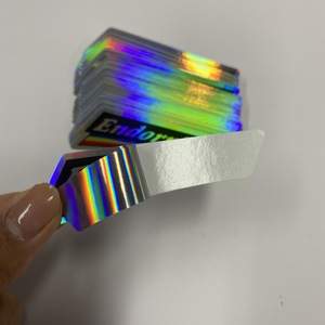 防水レインボーレーザーホログラムステッカー カスタムロゴ ノートブック装飾 ダイカット グリッターホログラフィックステッカーラベル - Product Image 1