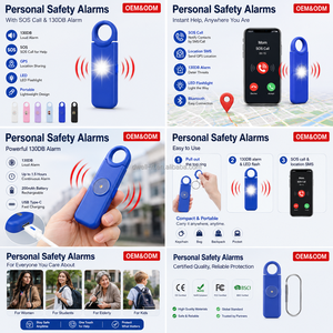 <span class=keywords><strong>Alarm</strong></span> Keamanan Pribadi Portabel 130dB Panggilan SOS SMS dengan Lokasi GPS Senter LED Isi Ulang Gantungan Kunci untuk Wanita Lansia Anak-anak - Product Image 3