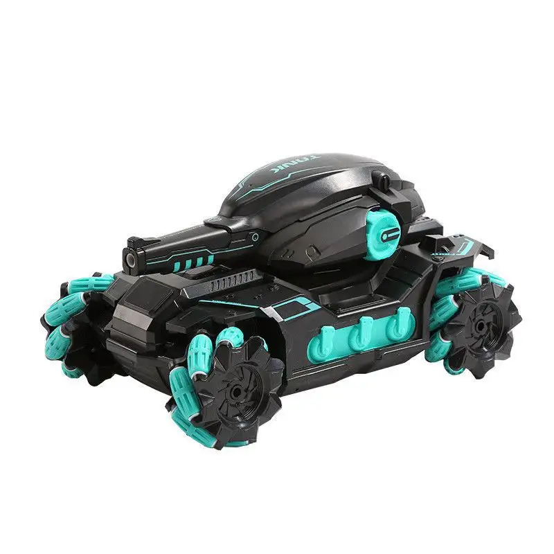 एबीएस गर्म बेच 2.4G पानी बम टैंक प्रकाश संगीत खिलौना टैंक खिलौना रिमोट कंट्रोल बहाव आर सी कार
