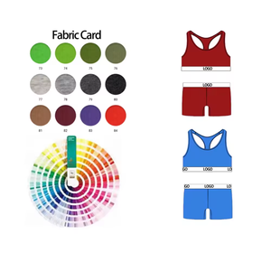 Produttore di Lingerie con Logo personalizzato di alta qualità Eth Ika da donna senza fili reggiseno sportivo con pantaloncini medi stampati - Product Image 6