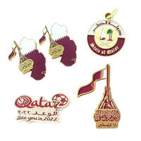Qatar marron fête nationale carte drapeau vert luxe épinglette Badge épinglette avec carte de support