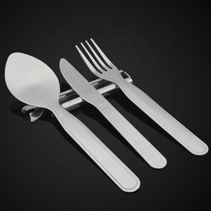 Juego <span class=keywords><strong>de</strong></span> <span class=keywords><strong>cubiertos</strong></span> portátiles <span class=keywords><strong>de</strong></span> acero inoxidable para acampar, <span class=keywords><strong>cubiertos</strong></span> <span class=keywords><strong>de</strong></span> viaje reutilizables con tenedor, cuchara, cuchillo, abrebotellas, hecho <span class=keywords><strong>de</strong></span> Metal duradero - Product Image 6