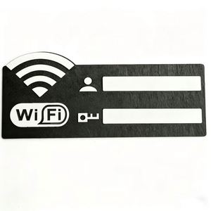 Supplier <b>Rustic</b> <b>Wooden</b> WiFi Password Sign Creative WiFi Information Board with 3D Icon Ideal Wall Art for Home&Business Decors - Product Image 1