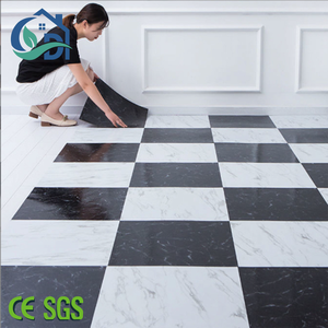 Offre Spéciale Revêtement de sol en PVC auto-adhésif en marbre SPC imperméable aux rayures Plusieurs styles disponibles en ligne pour Global - Product Image 1