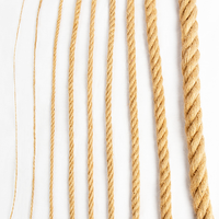 Rouleau de corde de jute durable, corde tressée en toile de jute naturelle, 1-16 mm, pour l'artisanat et la décoration