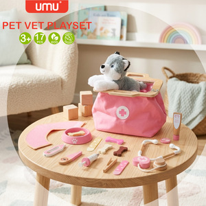 <span class=keywords><strong>Kit</strong></span> de jeu de rôle en bois pour enfants, ensemble de jouets médicaux de simulation pour tout-petits .QI0011 - Product Image 1