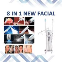 Appareil de soin du visage multifonction 8 en 1 certifié CE, vapeur chaude et froide, nettoyage du visage, soin de la peau, machine Hydraface pour salon et spa