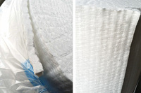 Couverture réfractaire de 25 mm en fibres d'alumine-silice de haute pureté 1350 ℃   Couverture en fibre céramique aiguilletée à haute résistance à la traction