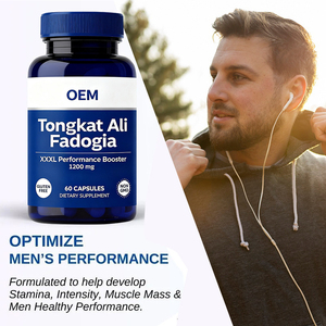 Private Label Ondersteuning Energie En Gezonde Mannen Power Pillen Aanvulling Goede Prestaties Halal Veganistische Fadogia Tongkat Ali Capsules - Product Image 2