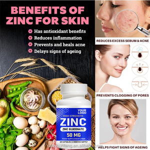 OEM/ODM zinco gluconato capsule vegetariane integratore minerale essenziale Non GMO senza glutine supporto immunitario per adulti - Product Image 6