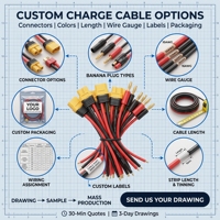 Cable Conector de Batería Personalizado, Hembra y Macho, Carcasa de PBT, Cable de Silicona, Chapado en Oro, para Batería Lipo de Dron RC y Motocicleta