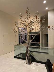 <span class=keywords><strong>Sculpture</strong></span> d'arbre décorative en acier inoxydable, statue d'art d'arbre en acier inoxydable pour l'extérieur du parc - Product Image 6