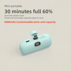 Mini dùng một lần ngân hàng điện 5000mAh máy tính xách tay ngân hàng điện không dây Type-C đầu vào 10 wát LED hiển thị New <span class=keywords><strong>2025</strong></span> người tiêu dùng điện tử - Product Image 5