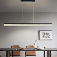 Lustre suspendu LED en albâtre moderne et minimaliste pour îlot de cuisine d'hôtel, intensité variable en continu, hauteur réglable, sur mesure pour salle à manger