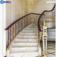 Main courantes d'escalier de style minimaliste moderne, matériau en aluminium durable, sécurité d'escalier intérieure, main courantes d'escalier