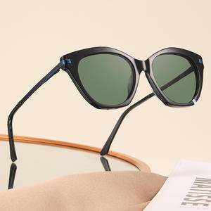 Lunettes de soleil Conchen Cat Eye en acétate, monture noire, verres TAC, protection UV400, unisexe, lunettes de soleil tendance - Product Image 5