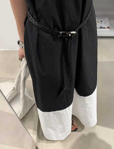 2025 OEM Primavera Verano nuevo elegante largo elegante de gama alta ligero de lujo vestido sin mangas reductor de edad <span class=keywords><strong>para</strong></span> mujeres con cinturón - Product Image 2