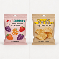 Sachet refermable à fermeture éclair avec logo personnalisé, surface mate, scellé sur 3 côtés, pour emballage de bonbons gélifiés exotiques, sachet plat anti-odeur