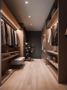 Systèmes de dressing sur mesure de luxe modernes, armoires de chambre en bois pour dressing ouvert - Product Image 4