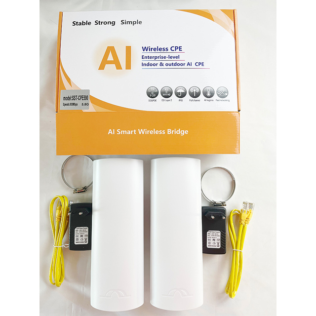 AC 5.8GHz 900Mbps Outdoor Wireless Bridge CPE 3KM PTP Link Waterproof Access Point for Rural & Suburb Network Deployment