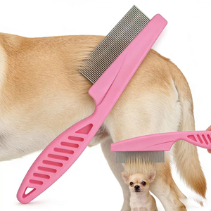 Peine Antipiojos de Uso Diario con Dientes de Acero Inoxidable y Mango de Plástico para Gatos y Perros - Elimina Piojos y Huevos de Piojo, Duradero y <span class=keywords><strong>Profesional</strong></span> - Product Image 2
